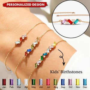 Personalized Mom/Grandma Birthstone Bracelet