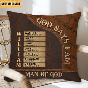 Man Of God - Personalized Pillow