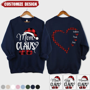 Personalized Nana Claus Christmas And Kids Sweatshirt