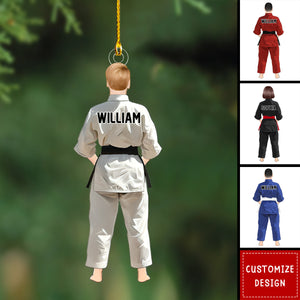 Personalized Boy Girl Black Belt Ornaments -Gifts For Karate,Jiu Jitsu,Judo,Taekwondo Lovers - 2024 New Release