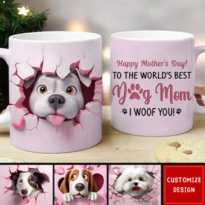 Happy Mother's Day Dog Mom Personalized Mug, Mother's Day Gift for Dog Moms