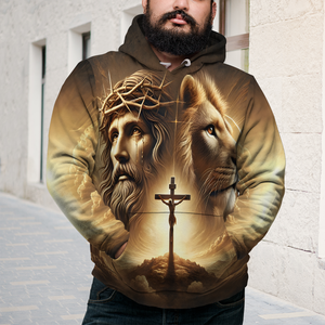 Jesus And Lion-Gifts For Christian Hoodie