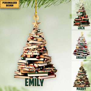 2024 New Release Family Name Christmas Book Tree-Personalized Ornament