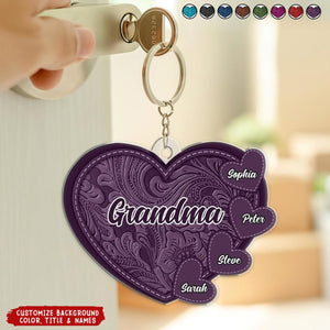 Grandma's Little Sweethearts - Personalized Cutout Acrylic Keychain