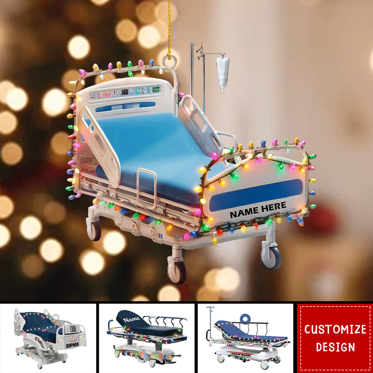 Personalized Medicine Hospital Bed Ornaments - 2024 New Release