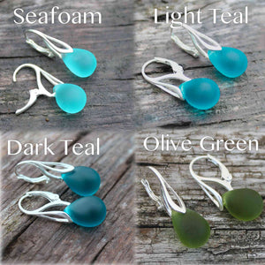 Elegant Cultured Sea Glass Earrings