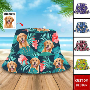 Personalized Pet Photo Hawaiian Bucket Hat - Gift For Pet Lover