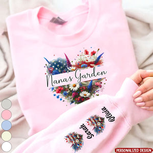 4th Of July Gigi's Garden Personalized Sweatshirt