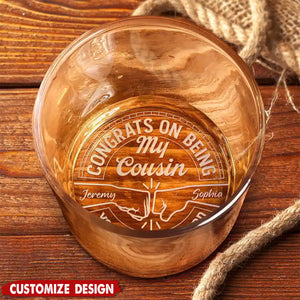 Congrats On Being My Brother You Lucky Man - Personalized Engraved Whiskey Glass