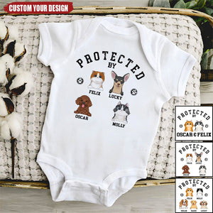 Protected By Pets - Personalized Custom Baby Onesie