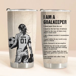 Personalized Goalkeeper Tumbler - Gift For Soccer Lovers