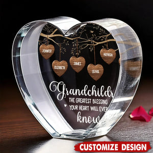 Personalized Family 3D Crystal Heart Shaped-Gift For Mother's Day