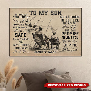 To My Son-Personalized Poster-Poster Gift For Fishing Lovers