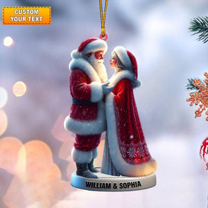 Personalized Santa and Mrs. Claus Christmas Ornament, Gift For couple - 2024 New Release