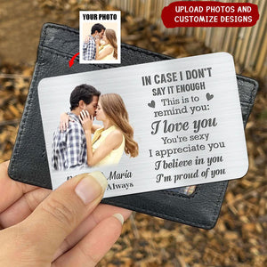 Personalized Couple Stainless Wallet Insert Card-Gift Idea For Him/ Her/ Couple