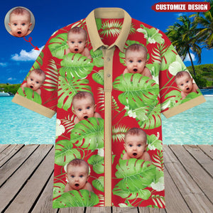 Custom Photo Tropical Style People/Dog/Cat Polo Shirt