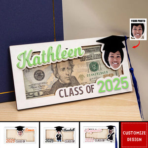 Personalized Portrait Graduation Money Holder Class of 2025