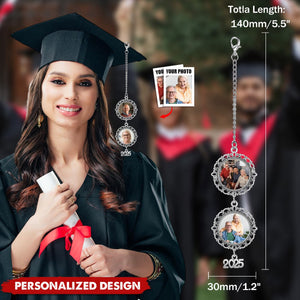 Personalized Graduation Cap Photo Charm Class Of 2025