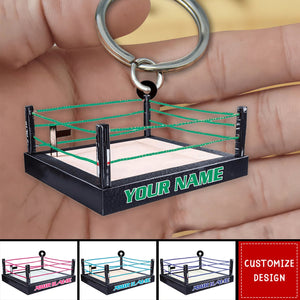 Personalized Wrestling Keychain, Gift For Wrestler