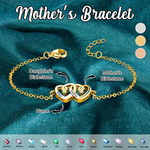 Linked Forever-Personalized Mother Birthstone Bracelet-Mother's Day Gift