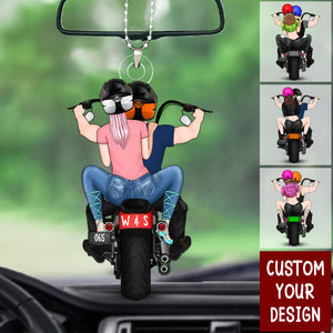 Personalized Motorcycle Couple Ornament - Gift For Bikers