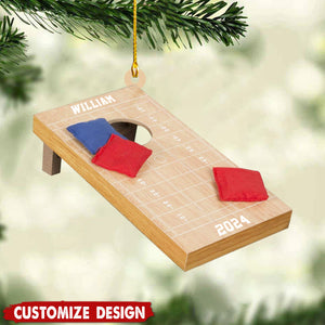 Personalized Cornhole Ornament - 2024 New Release