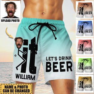 Personalized Let's Drink Beer Upload Photo- Custom Trunks