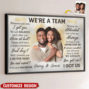 We Will Balance Each Other Out-Personalized Photo Couple Poster-Gift For Husband Wife, Anniversary