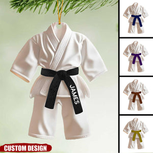 Personalized Black Belt Christmas Ornament - Taekwondo,Karate Gift