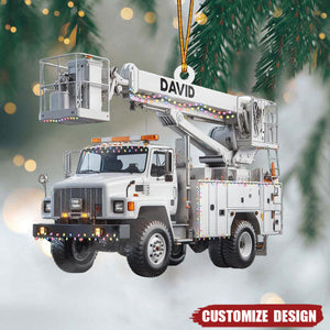 Personalized Lineman truck Ornament -Gift For Lineman - 2024 New Release