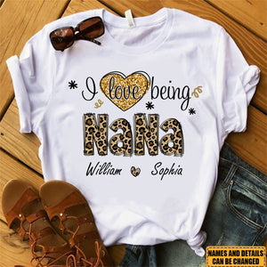 Personalized I Love Being Mom Grandma Shirt - Gift For Mom,Grandma