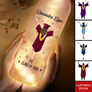 Personalized Graduation 'She Did It' Bottle Lamp