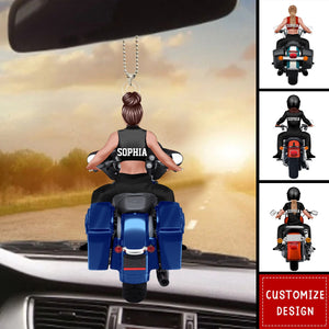 Personalized Motorcycle Girl Ornament - Best Gift For Bikers