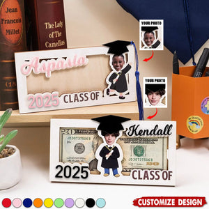 Personalized Portrait Graduation Money Holder Class of 2025