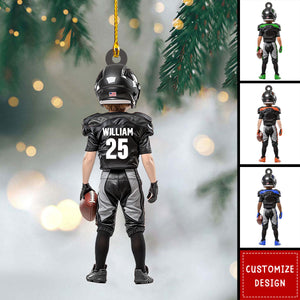 Personalized Kid American Football Christmas Ornaments -Gifts For American Football Lovers - 2024 New Release