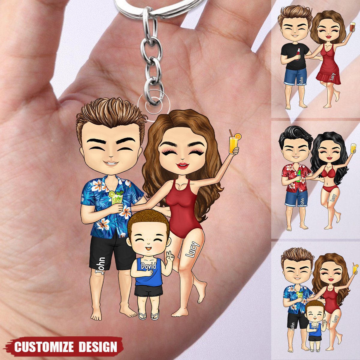 Beach Mom Keychain - Gift For Mom