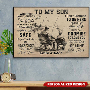 To My Son-Personalized Poster-Poster Gift For Fishing Lovers