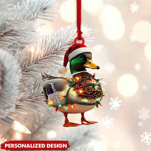 Personalized Duck Hunting Ornament-Gifts For Dad, Husband, Hunting Lover-2024 New Release