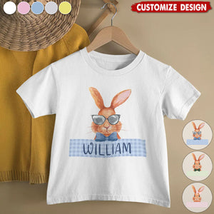 Cute Easter Bunny-Personalized Name Baby Shirt/Baby Onesie-Gift For Baby