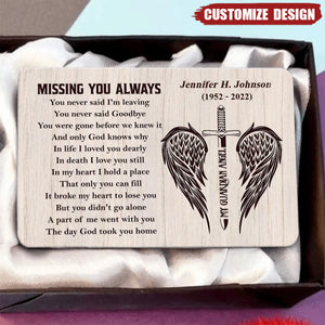 Missing You Always - Memorial Personalized Stainless Wallet Card