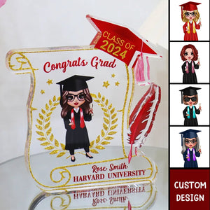 Class of 2024 Graduation Gift for Daughter Personalized Acrylic Block Plaque