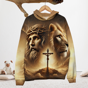 Jesus And Lion-Gifts For Christian Hoodie