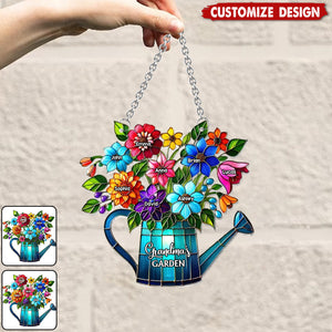 Grandma's Mom's Garden - Personalized Window Hanging Suncatcher Ornament