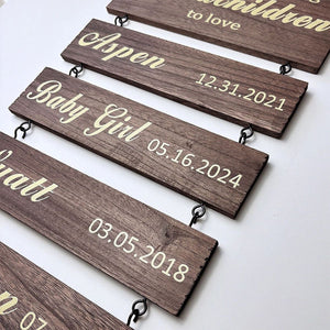 Personalized Wooden Family Tree Sign - Gift For Grandma