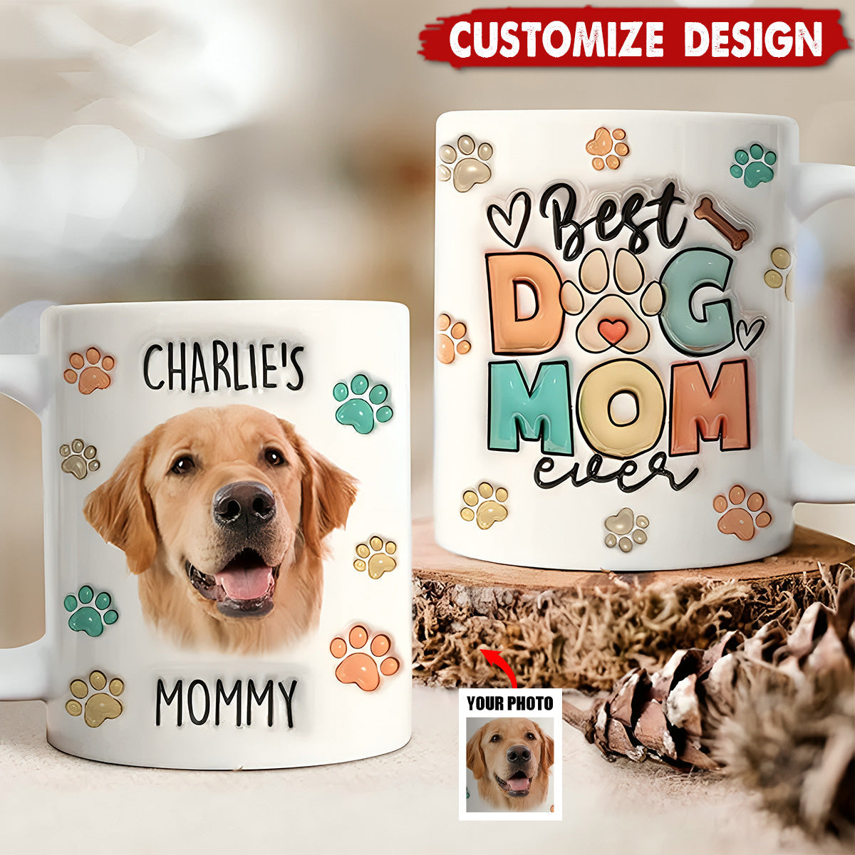 Personalized Dog Mom Mug - Gift For Dog Lovers