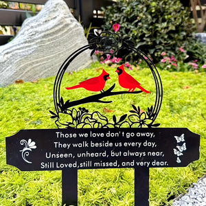 🐦Metal Cardinal Cemetery Memorial Stake