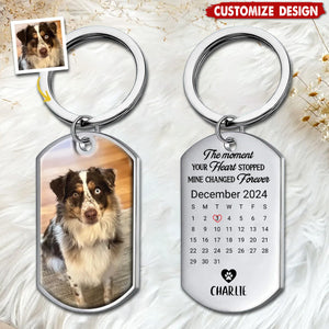 Custom Photo A Loyal Heart Never Fades-Memorial Personalized Keychain-Gift For Pet Lover