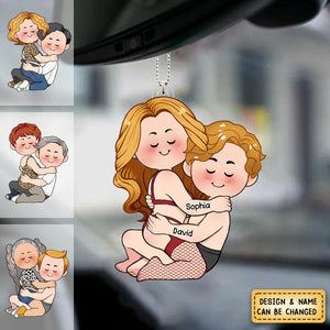 Personalized Funny Couple Doll Acrylic Ornament-Gift For Husband Wife, Anniversary