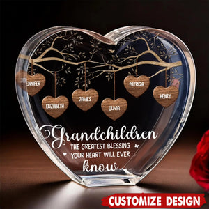 Personalized Family 3D Crystal Heart Shaped-Gift For Mother's Day