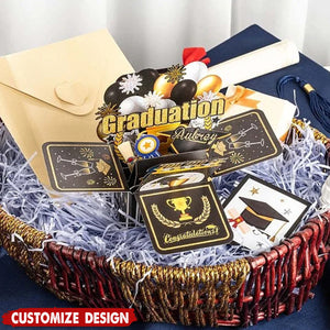 Personalized Handmade 3D Graduation Pop Up Box Card with Money Envelope and Greeting Card Graduation Congratulations Gift for Graduates